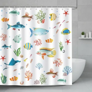 Waterafstotende polyester douchegordijn - SeaMosa