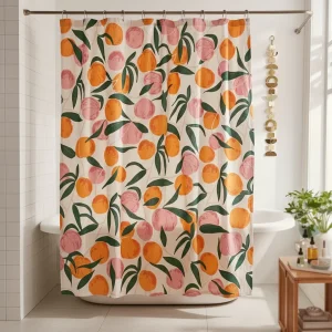 Waterafstotende polyester douchegordijn - PeachAura