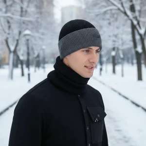 Wollen Muts Met Bijpassende Sjaal - WarmCombo