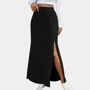Geribbelde Maxi Rok – Selina