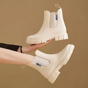 Dames Regenlaarzen halfhoog waterproof met antislipzool – Selora