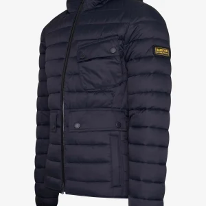 Ouston hooded quilt - navy