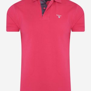 Tartan pique polo - fuschia