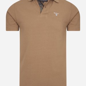 Tartan pique polo - sandstone