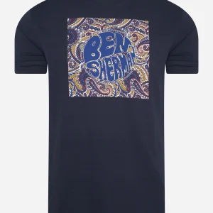 Paisley logo tee - dark navy