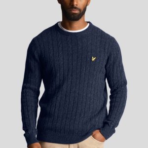 Cable jumper - dark navy marl