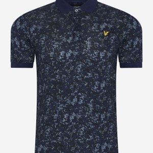 Earth camo polo shirt - dark navy