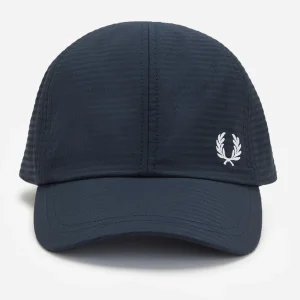 Dual branded seersucker cap - navy