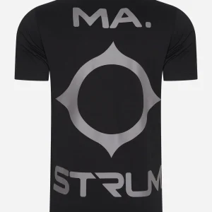 Oversized back logo print tee - black