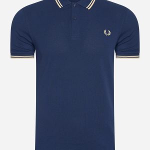Twin tipped Fred Perry shirt - french navy ice cream