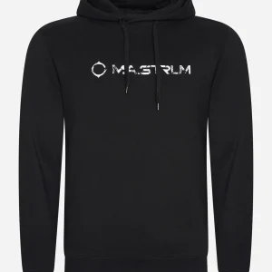 Cracked logo hooded sweat - black