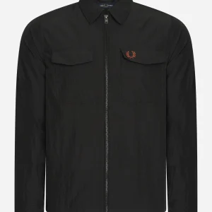 A Zip overshirt - black