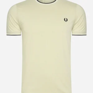 Twin tipped t-shirt - oatmeal ecru black