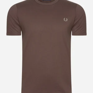 Ringer t-shirt - brick warm grey