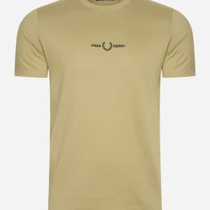 Embroidered t-shirt - warm stone