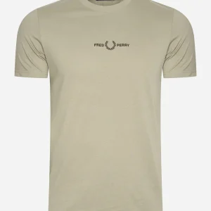 Embroidered t-shirt - warm grey