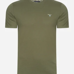 Tartan sports tee - pale sage