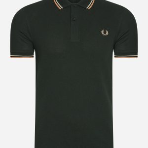 Twin tipped fred perry shirt - night green
