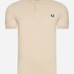 Plain fred perry shirt - oatmeal black