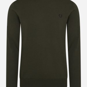 Classic crew neck jumper - hunting green