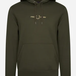 Graphic hooded sweatshirt - hunting green