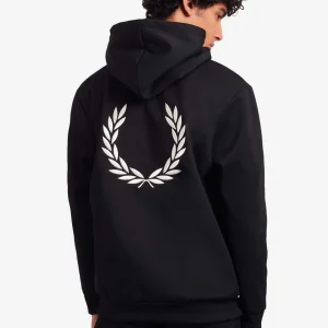 Laurel wreath hooded sweatshirt - black