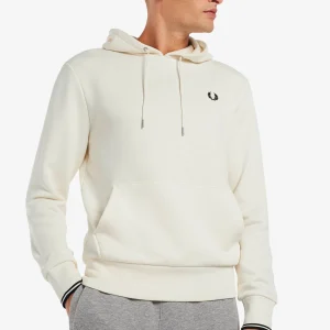 Tipped hooded sweatshirt - ecru