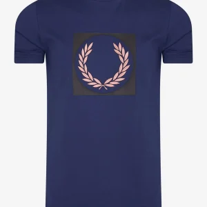 Laurel wreath graphic t-shirt - french navy