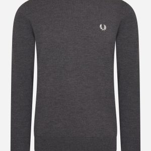 Classic crew neck jumper - graphite marl
