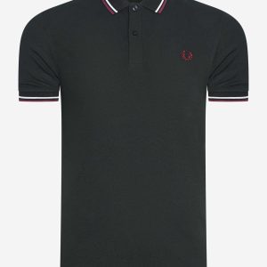 Twin tipped fred perry shirt - night green