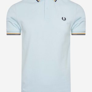 Twin tipped aw polo - chalk gold