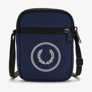 Circle branded small side bag - navy