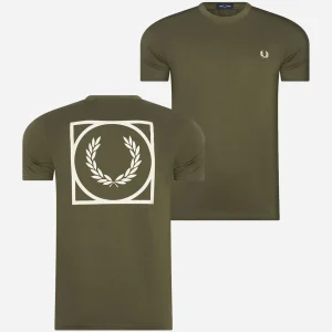 Graphic print t-shirt - military green