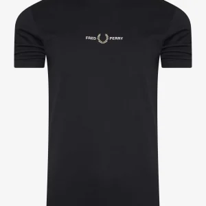 Embroidered t-shirt - black