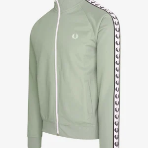 Taped track jacket - seagrass