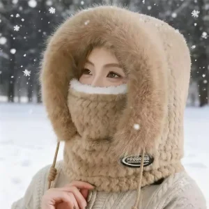 Wintermuts van Imitatiebont met Gezichtsbedekking