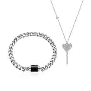 HeartLock Armband en Ketting Set
