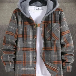 Aubin Surchemise Carreaux Herfst Casual