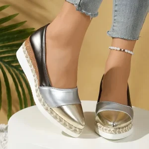 Metallic Espadrille Instappers