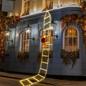 Kerstladder met Santa LED Lichten