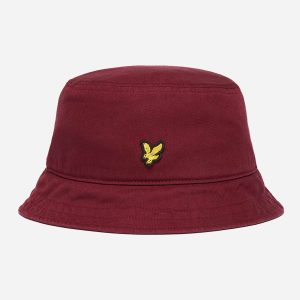 Cotton twill bucket hat - burgundy