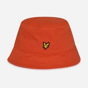 Cotton twill bucket hat - burnt orange