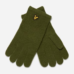 Racked rib gloves - olive