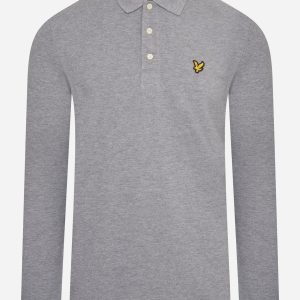 LS polo shirt - mid grey marl