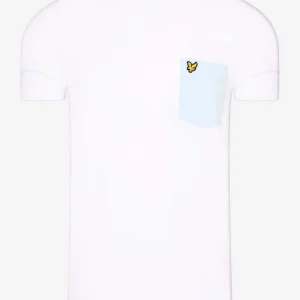 Contrast pocket t-shirt - white deck blue