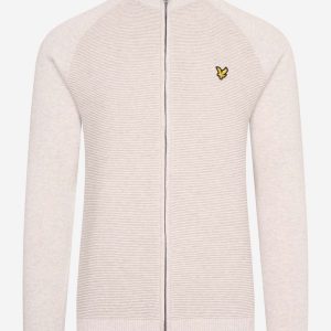 Knitted zip through - light grey marl