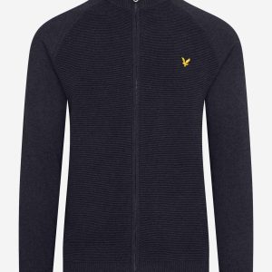 Knitted zip through - dark navy marl