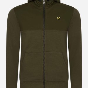 Softshell jersey zip hoodie - olive