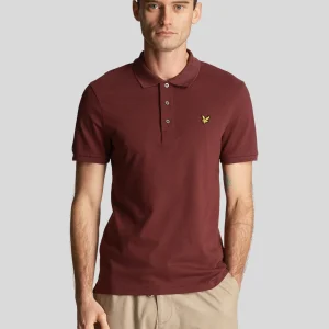 Plain polo shirt - burgundy