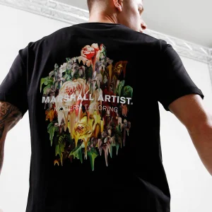 Acid flora t-shirt - black